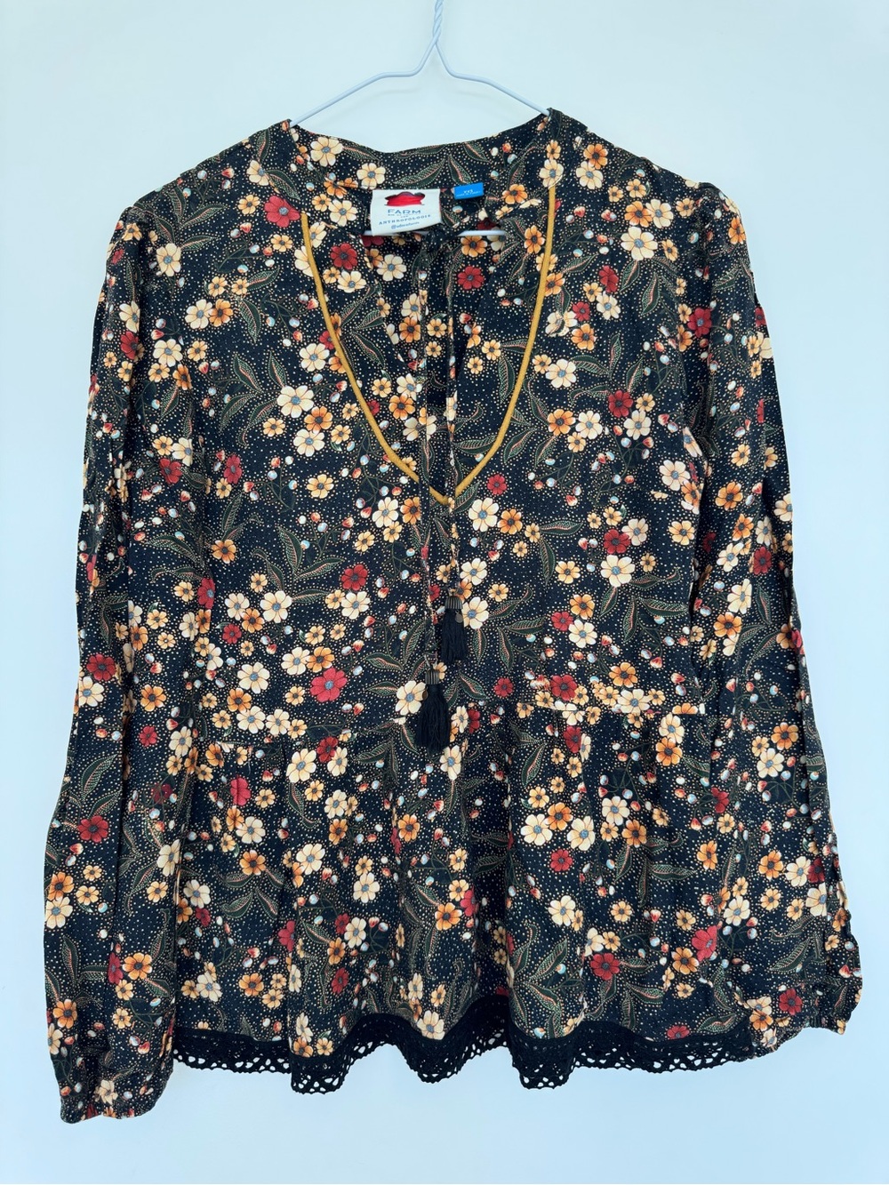 Farm Rio Sayen Floral Long Sleeve Boho
Top